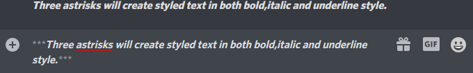 Combining Text Effects in discord