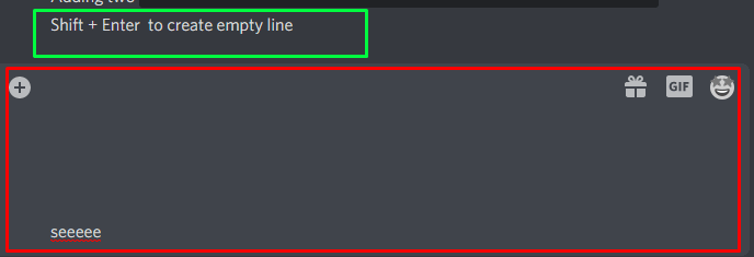 create empty line in discord