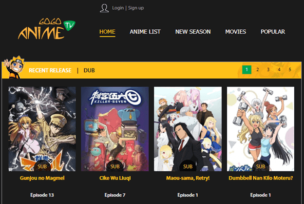 GoGoAnime similar site to watch anime online for free