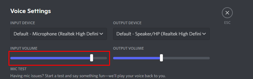 how to increase your mic volume on discord