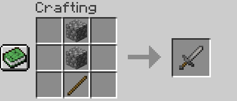 How to make a stone sword in Minecraft?