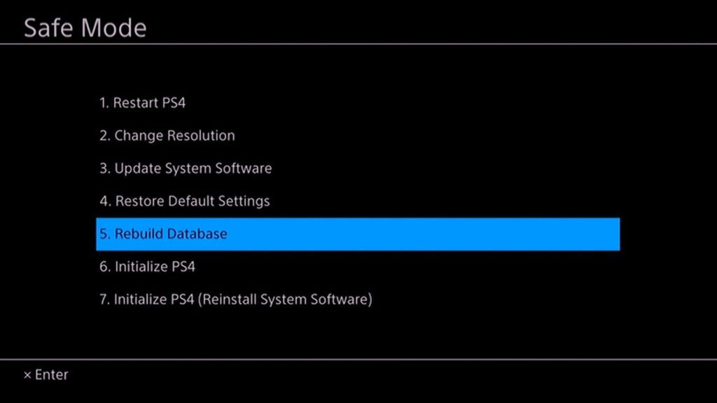playstation 4 rebuild database to fix Cannot Start the Application (CE-30005-8)