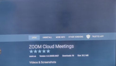 zoom app in samsung smart tv