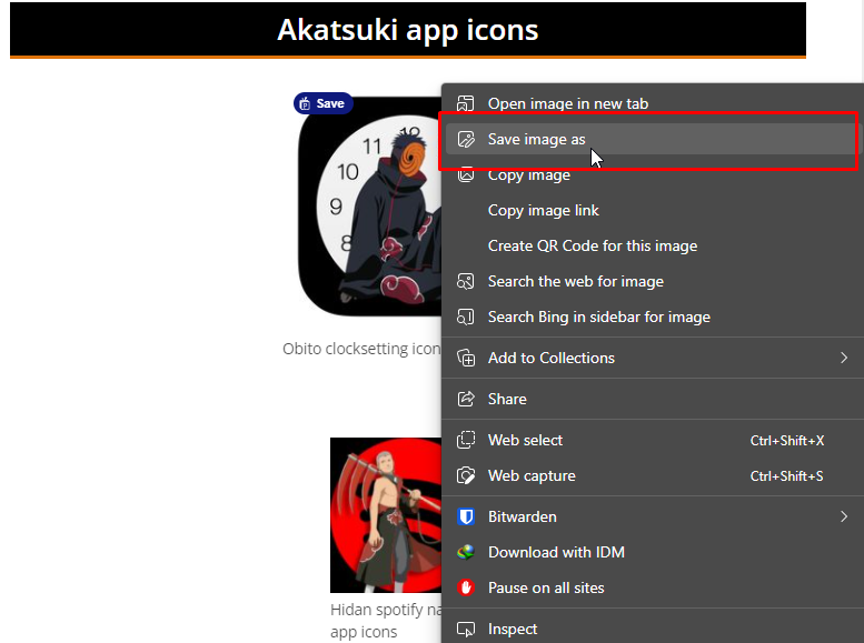 download anime icons