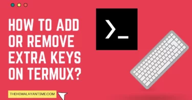 add or remove extra keys in termux