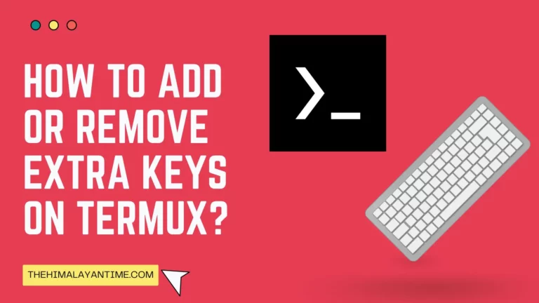 add or remove extra keys in termux