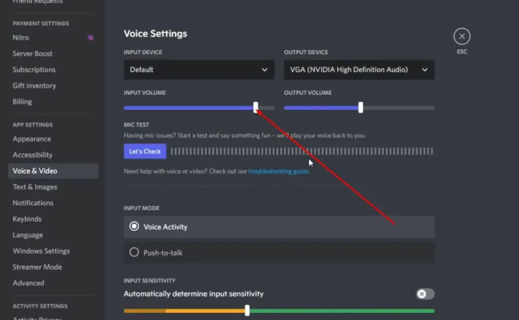 adjust settings in discord to fix bad sound