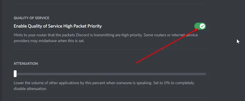 high packet in discord,Fix bad audio quality in discord